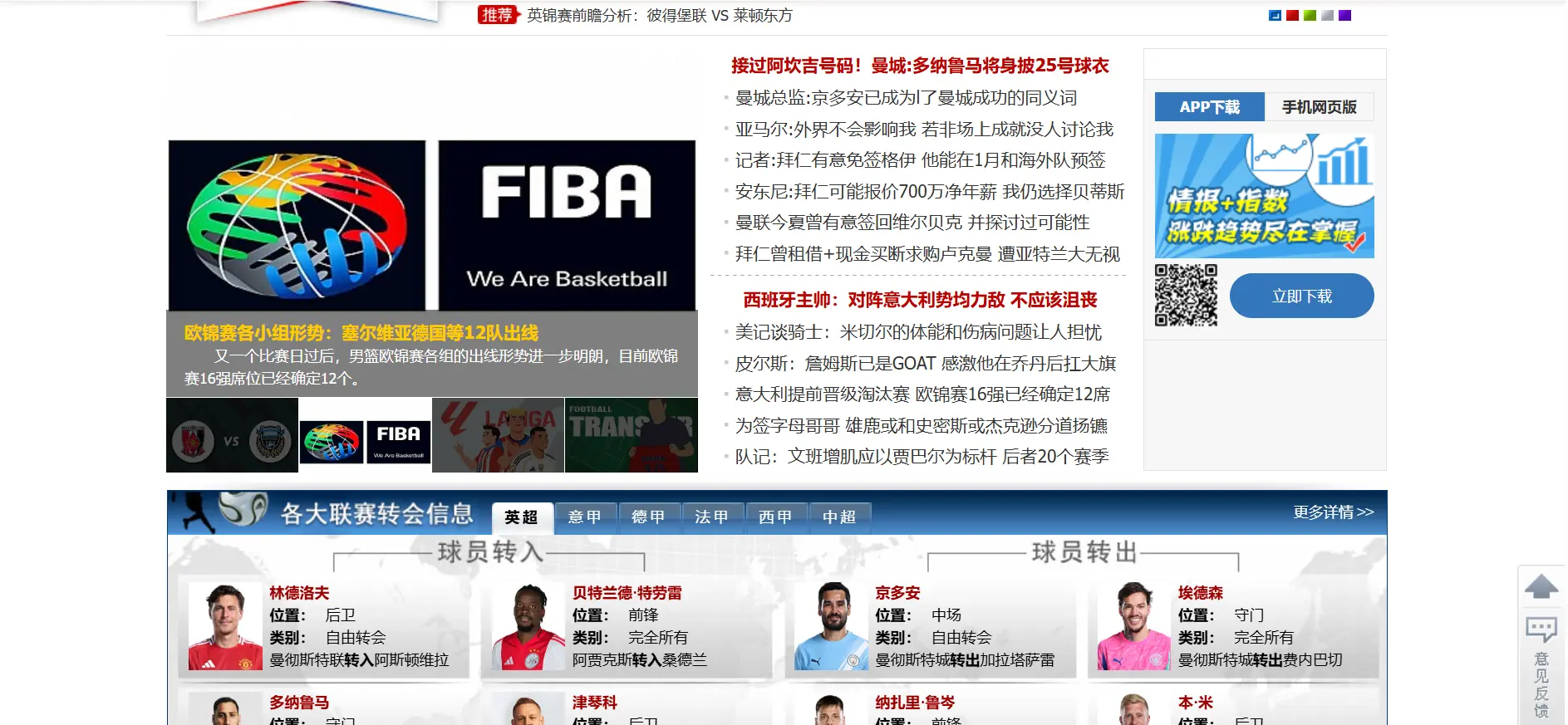 Giao diện tổng quan của trang chủ 7m